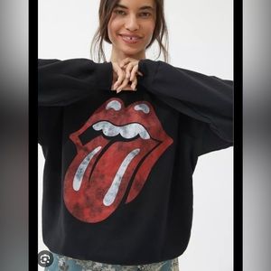 Urban outfitters distressed Rolling Stones crew